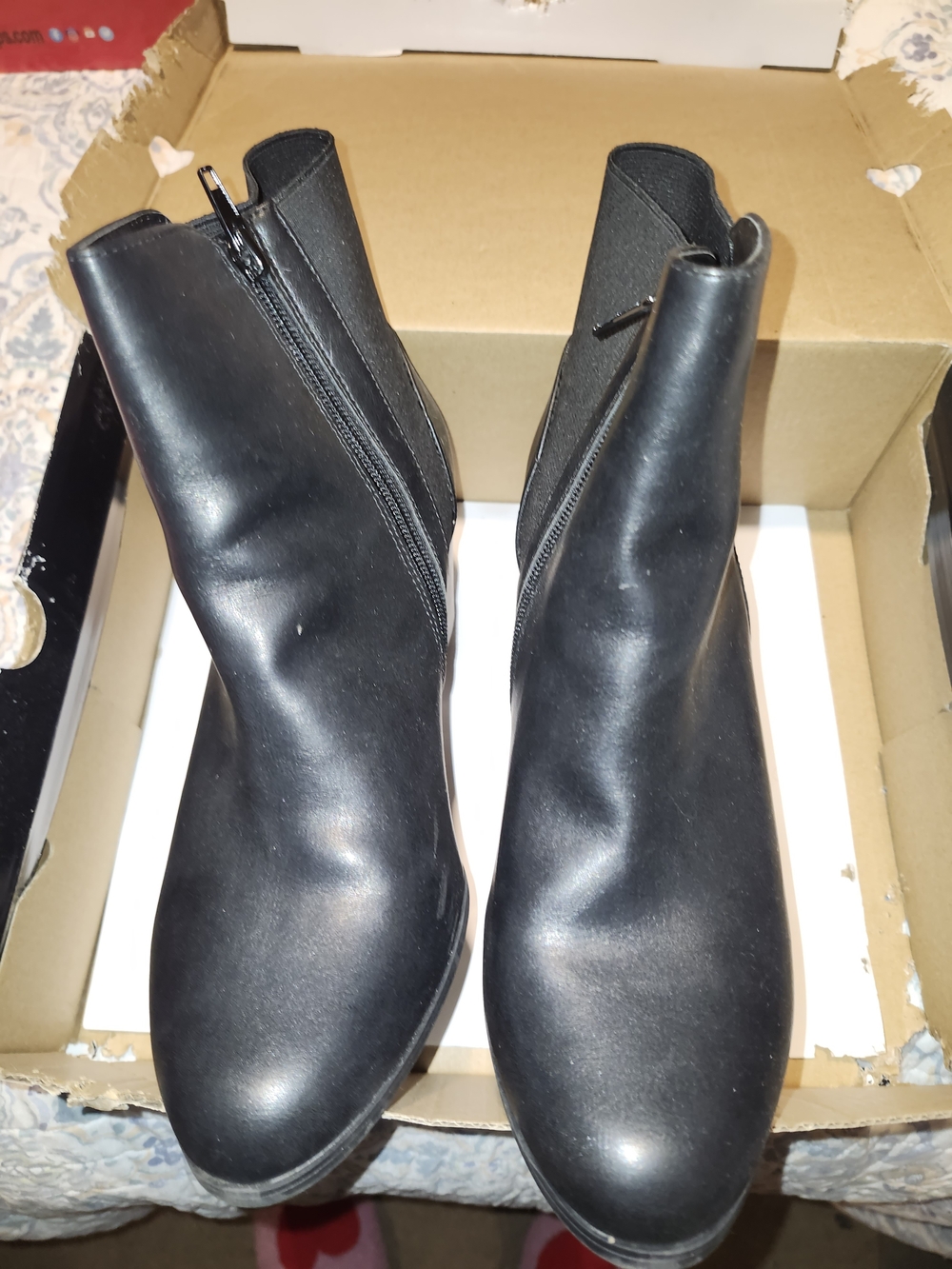 East 5th Black Zip-Up Ankle Booties